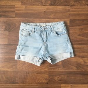 cute light blue denim shorts